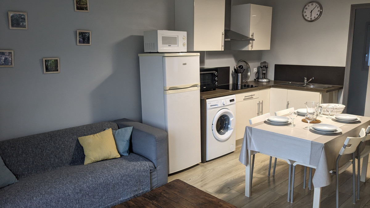 Salon / cuisine du gîte La Légende Continue